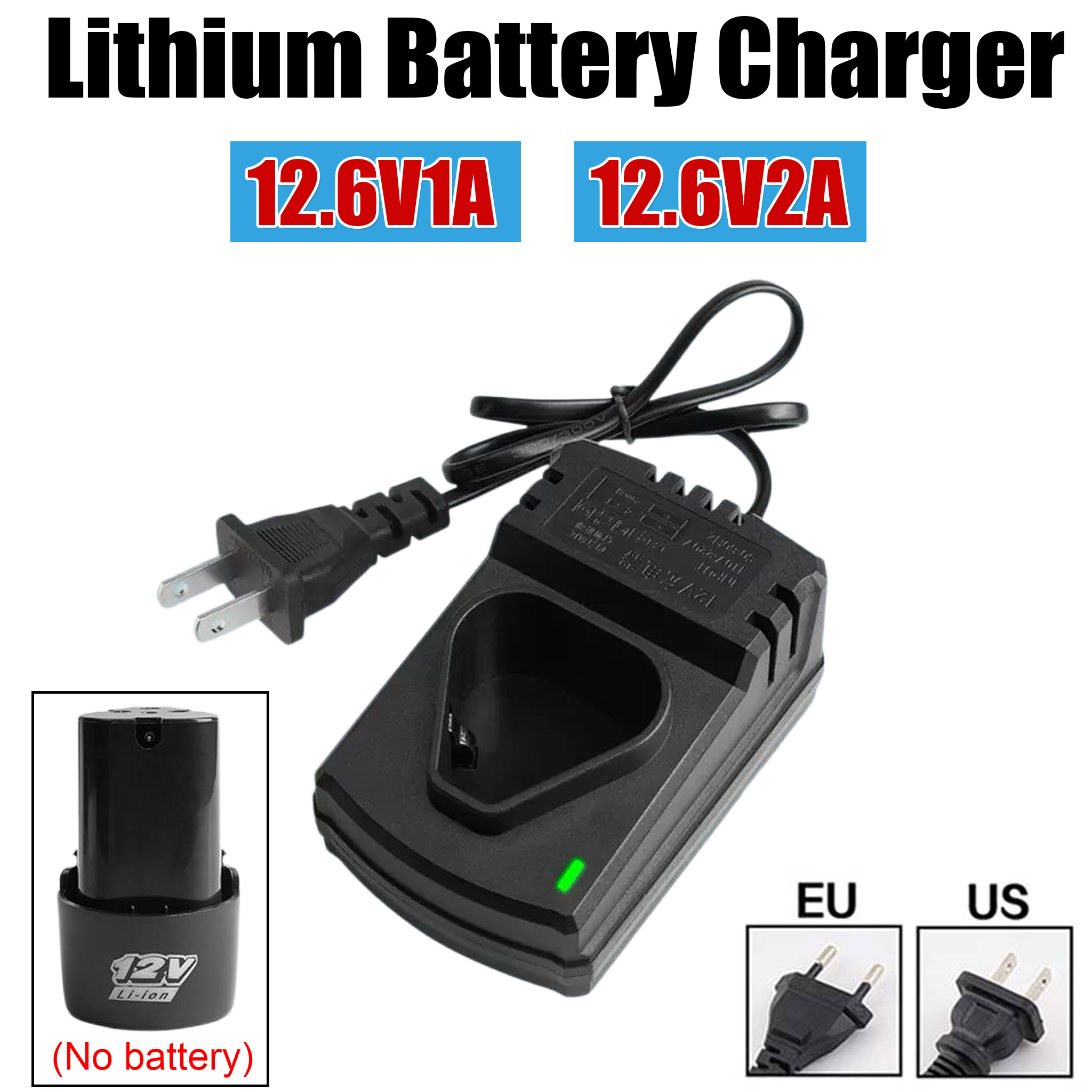 Power Tools Jack - 12V/12.6V Li-ion Rechargeable Chargers Support 110-240V