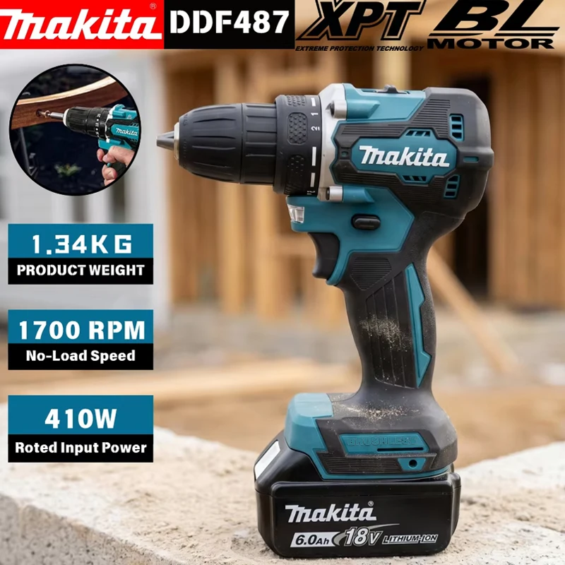 Power Tools Jack - Makita DDF487 Cordless Driver Drill Brushless