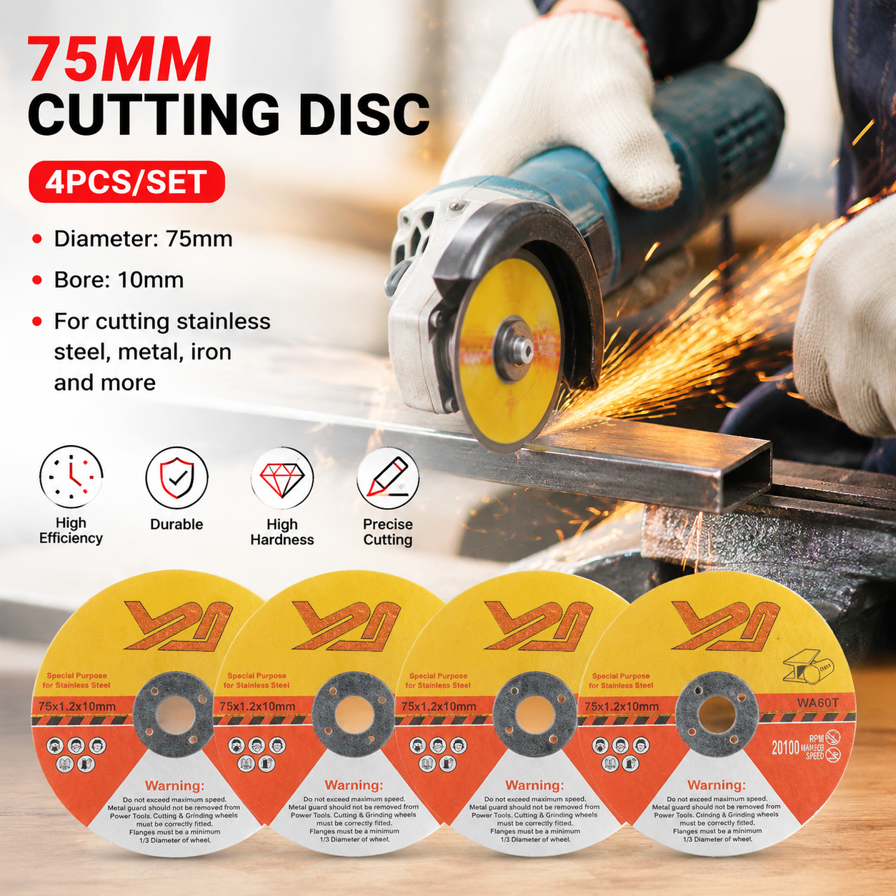 4PCS 75mm Cutting Disc,1.2mm C - Power Tools Jigsaw recension och pris