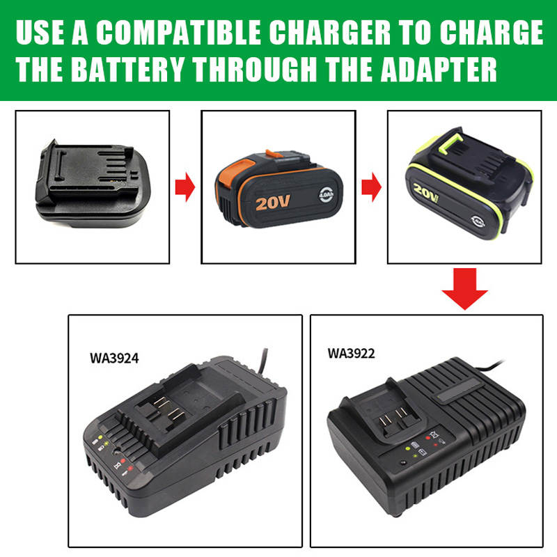 Battery Adapter Converter for  - Power Tools Green Color recension och pris