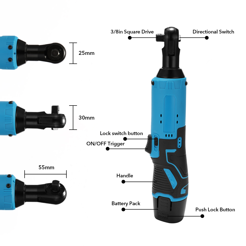 12V Rechargeable 3/8 Inch Ratc - Power Tools Portable recension och pris