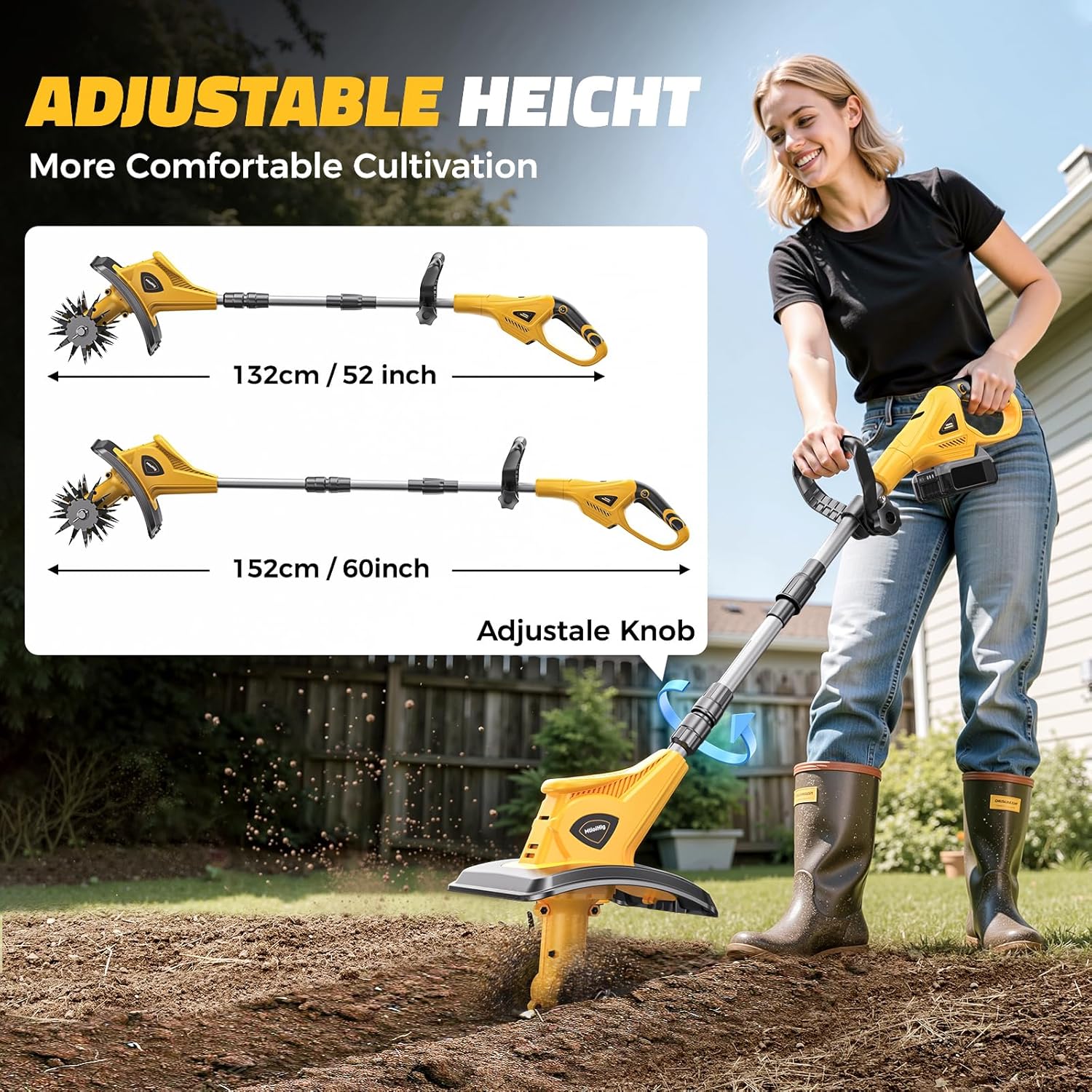 Cordless Tiller Cultivator Com - Power Tools Jack recension och pris