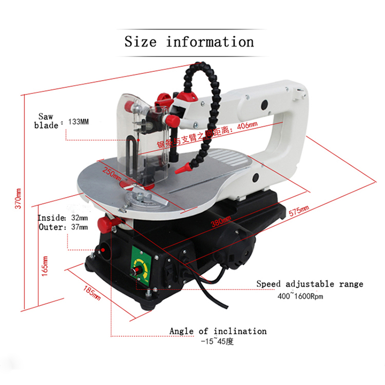 Woodworking Electric Mini Benc - Scroll Saw Bench recension och pris