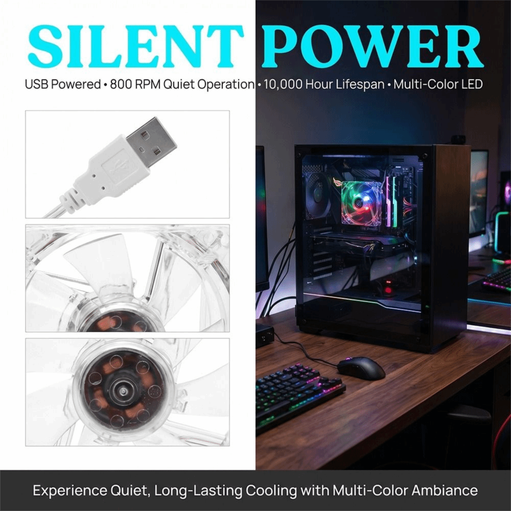 8cm Size USB Cooling Fan LED L - Power Tools Book recension och pris