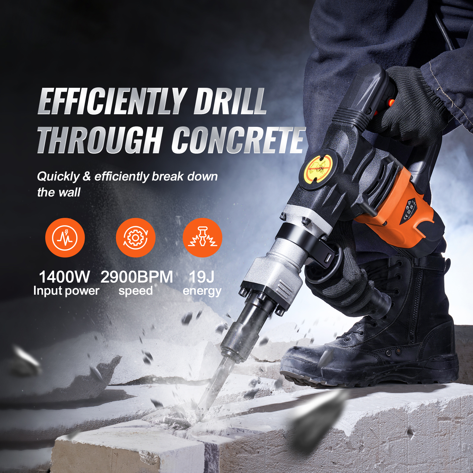 SucceBuy 1400W Demolition Jack - Power Tools Jack recension och pris